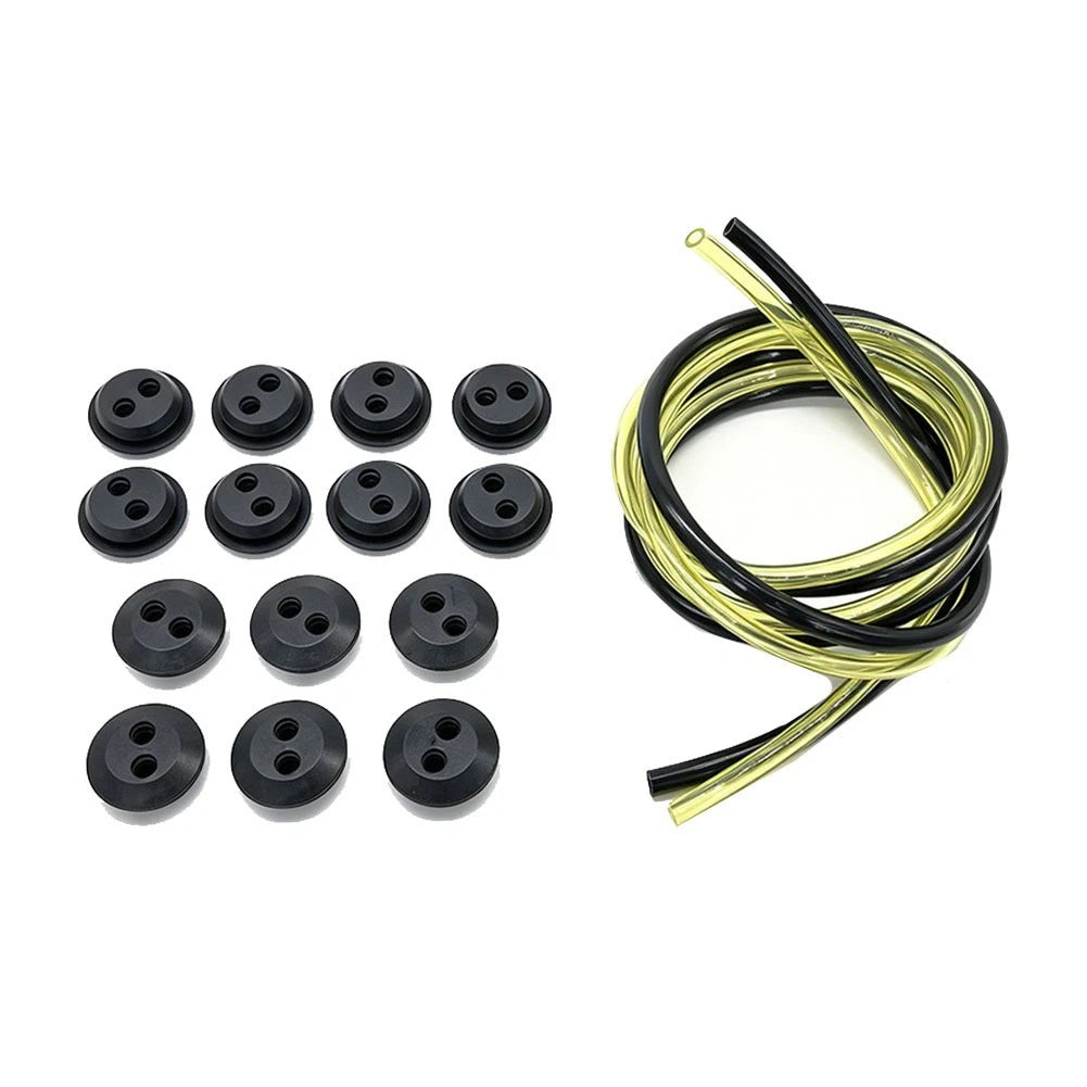 Set of 10 Fuel Tank Grommets + 2m Fuel Line for Trimmers