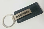 Licensed Mopar Hemi Black Leather Key Chain for Dodge Charger Challenger