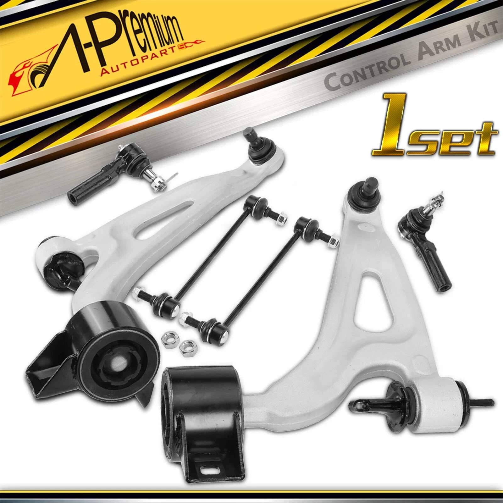 6X Control Arm with Ball Joint Sway Bar Tie Rod for Ford Mercury 