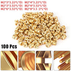 Threaded Insert Copper M2 Nut Replacement for Various Applications