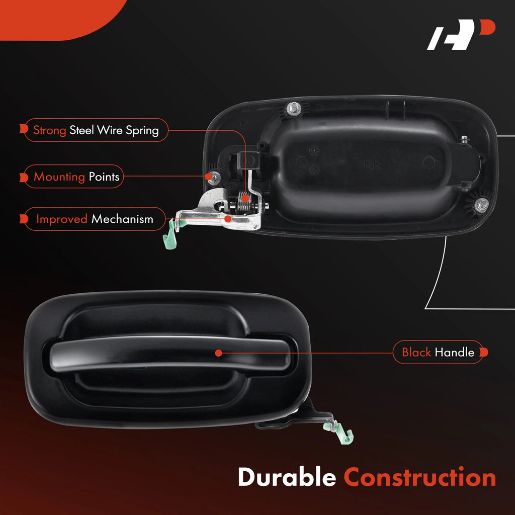 Rear Right Exterior Door Handle for Chevy Silverado 1500 (2007-2018)