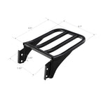 Chrome/Black Sissy Bar Luggage Rack for Harley Softail Sportster Dyna