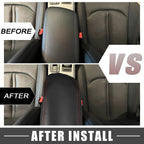 Center Console Seat Armrest Cover for Kia Optima (2016–2020) Black Red Stitches