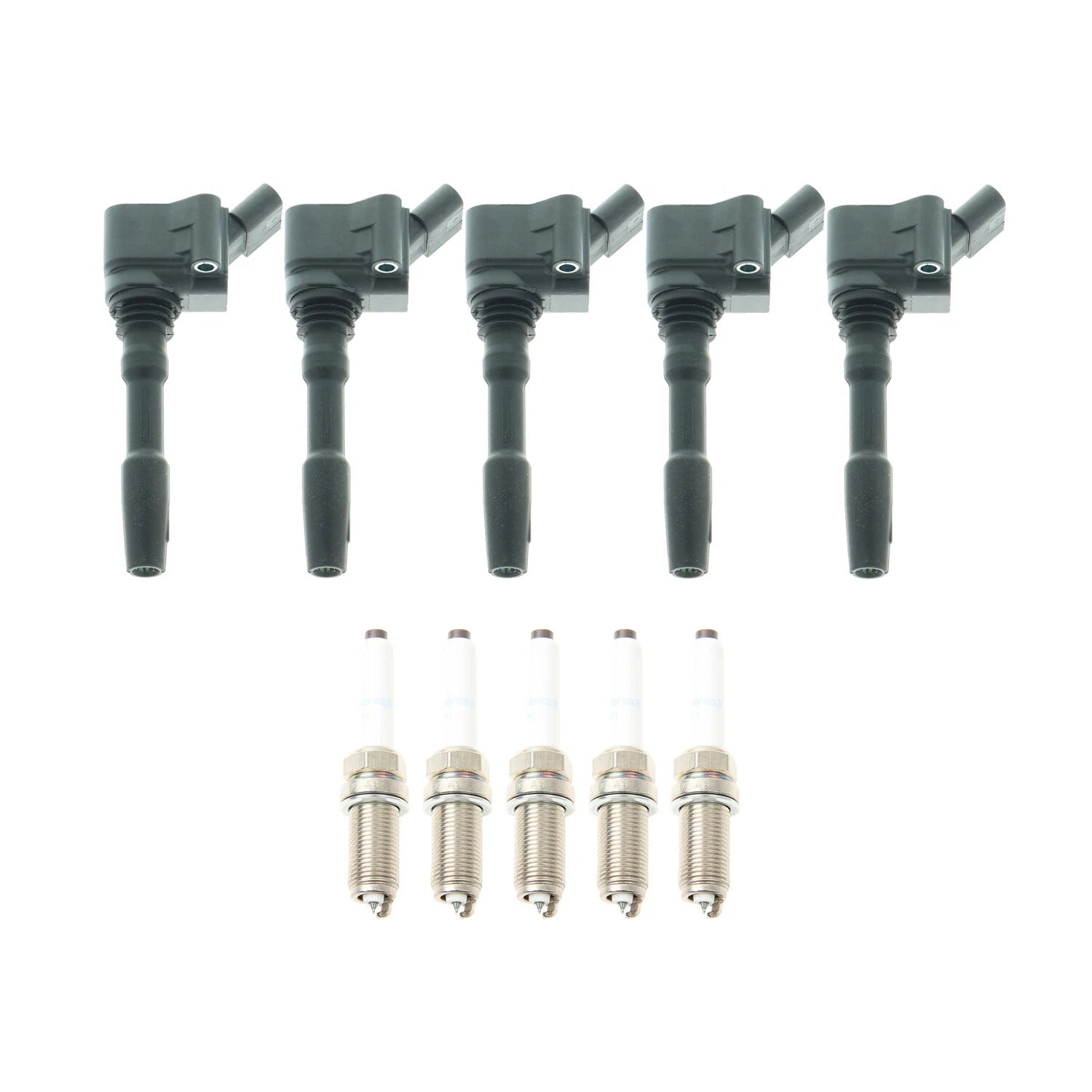 Set of 5 Ignition Coils & 5 Spark Plugs for Audi TT RS Quattro RS3 (2009–2021)