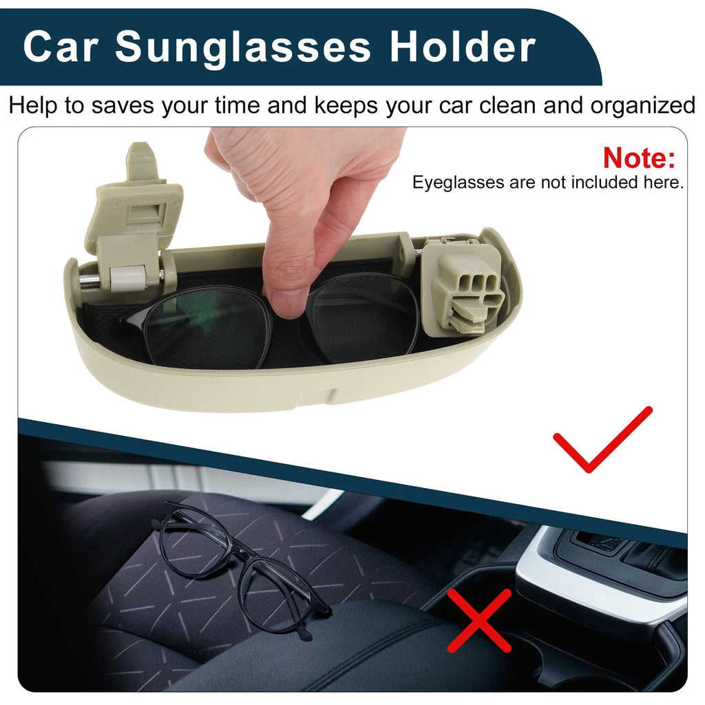 Sunglasses Case for Volkswagen Golf (2010–2023) Eyeglasses Holder Beige