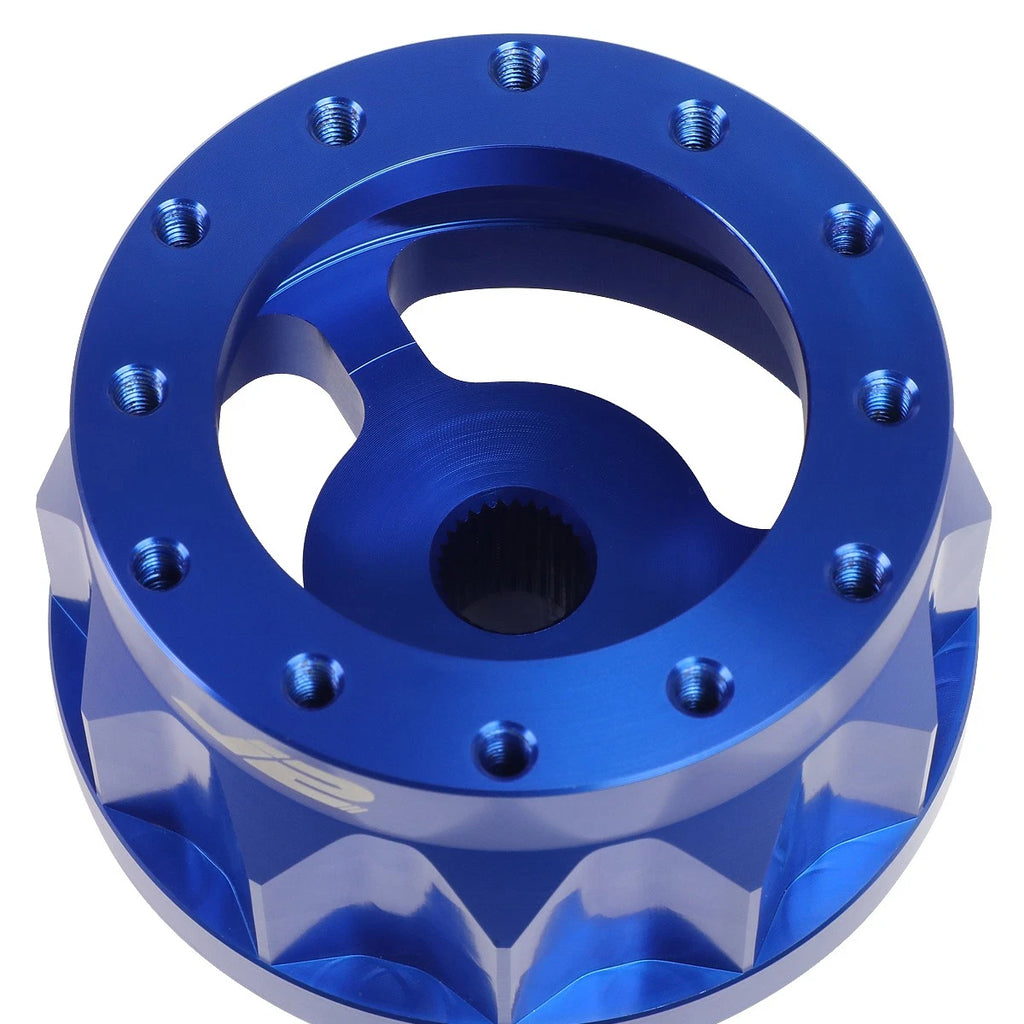 J2 2" 6-Bolt Aluminum Steering Wheel Hub Adapter for Honda Civic (1988–1993)