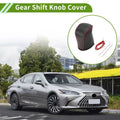 Car Gear Shift Knob Cover for Lexus RX300 2015-2022 Black Carbon Fiber Red