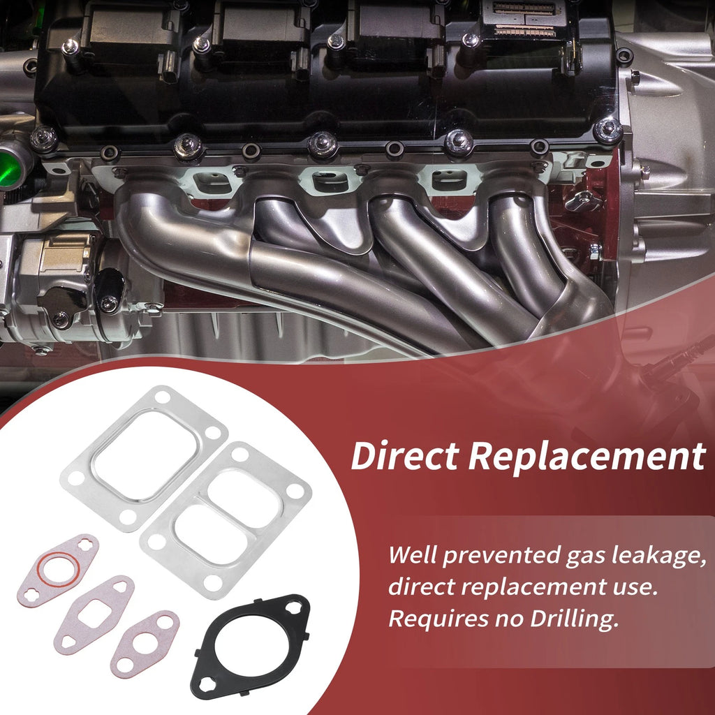 Exhaust Manifold Gaskets Kit with Stud Nut for Dodge Cummins 5.9L 6.7L (1998–2019)