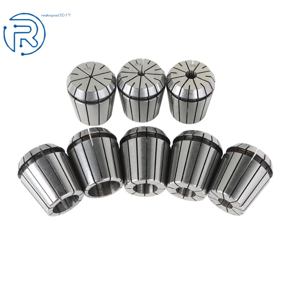 Set of 10 ER-40 Spring Collet Chucks for Precision Machining