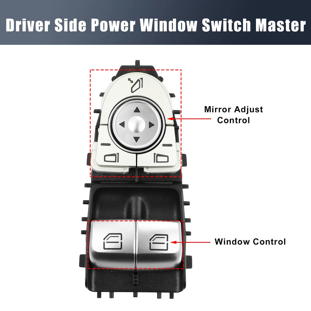 Driver Side Power Window Switch A2059057011 for Mercedes-Benz C300 C43 (2015–2020)