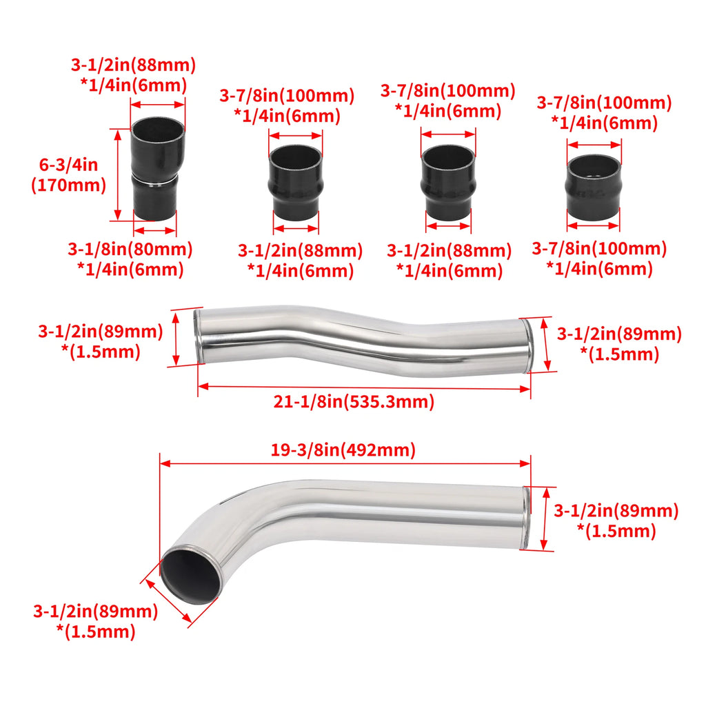 Intercooler Pipe & Boot Kit for Dodge Ram 2500 3500 (2007.5–2009) 6.7L Cummins