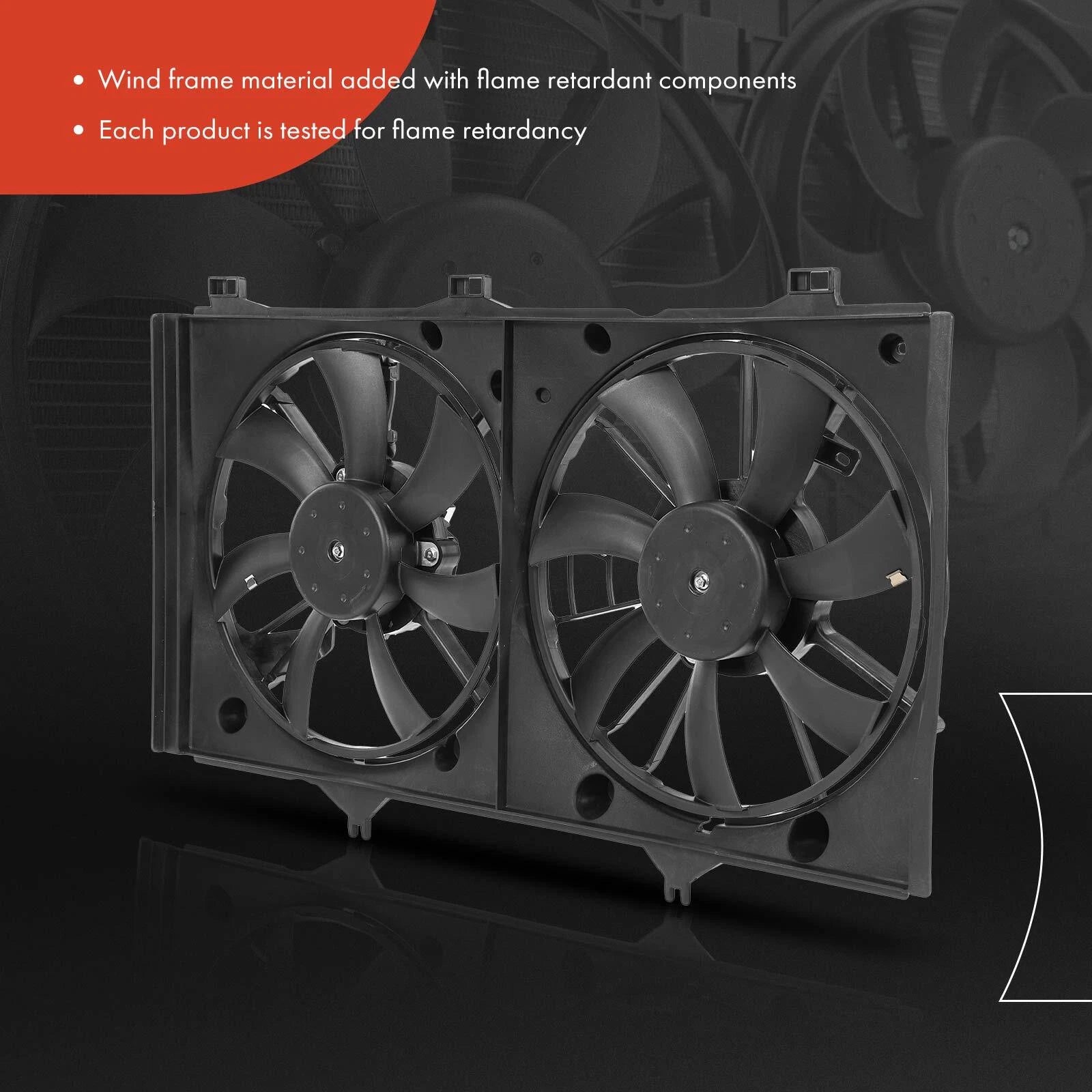 Dual Cooling Fan Assembly with Shroud for Toyota Camry (2007–2009)