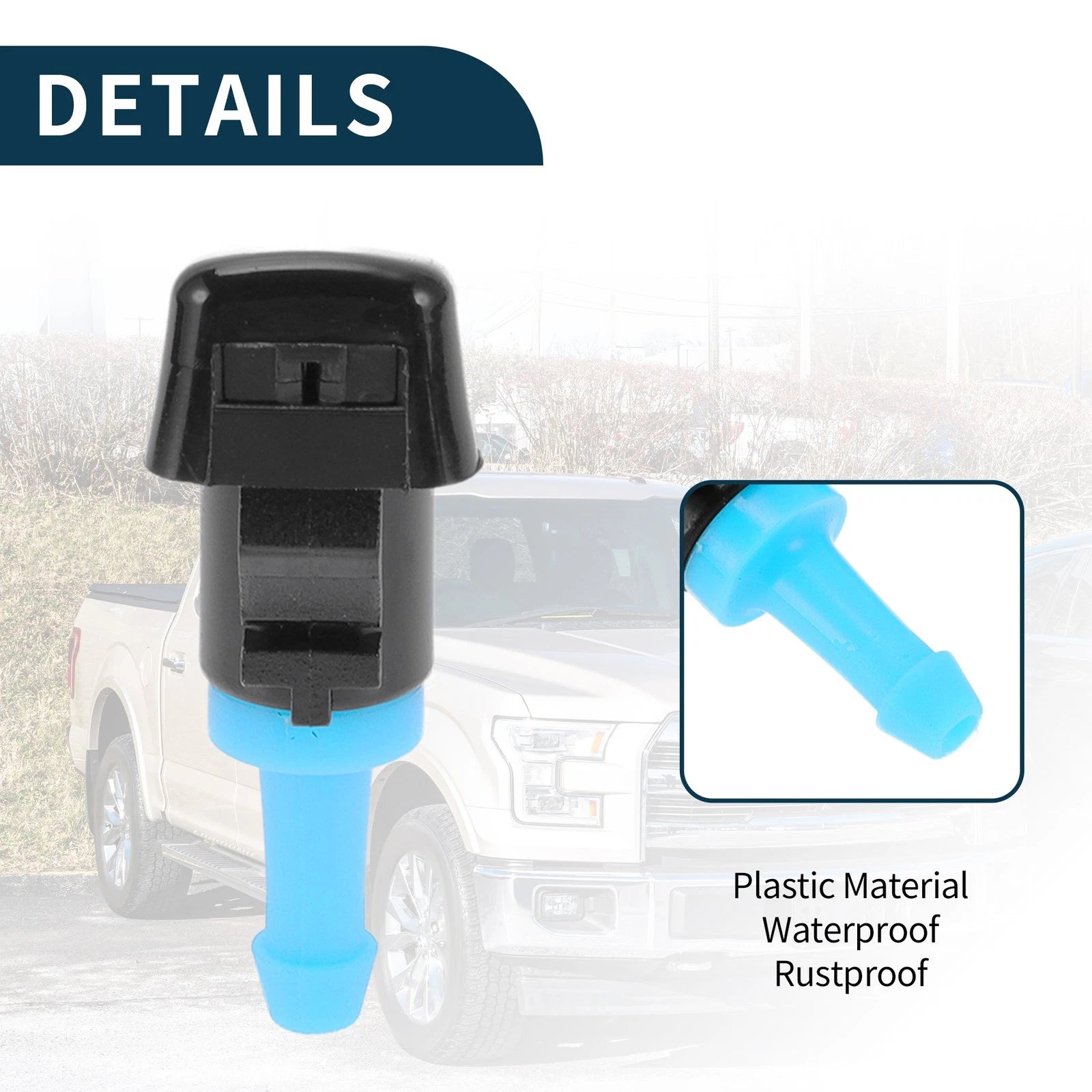 2Pcs Front Windshield Washer Nozzles No.4805742AB for Dodge Durango (2004–2009)