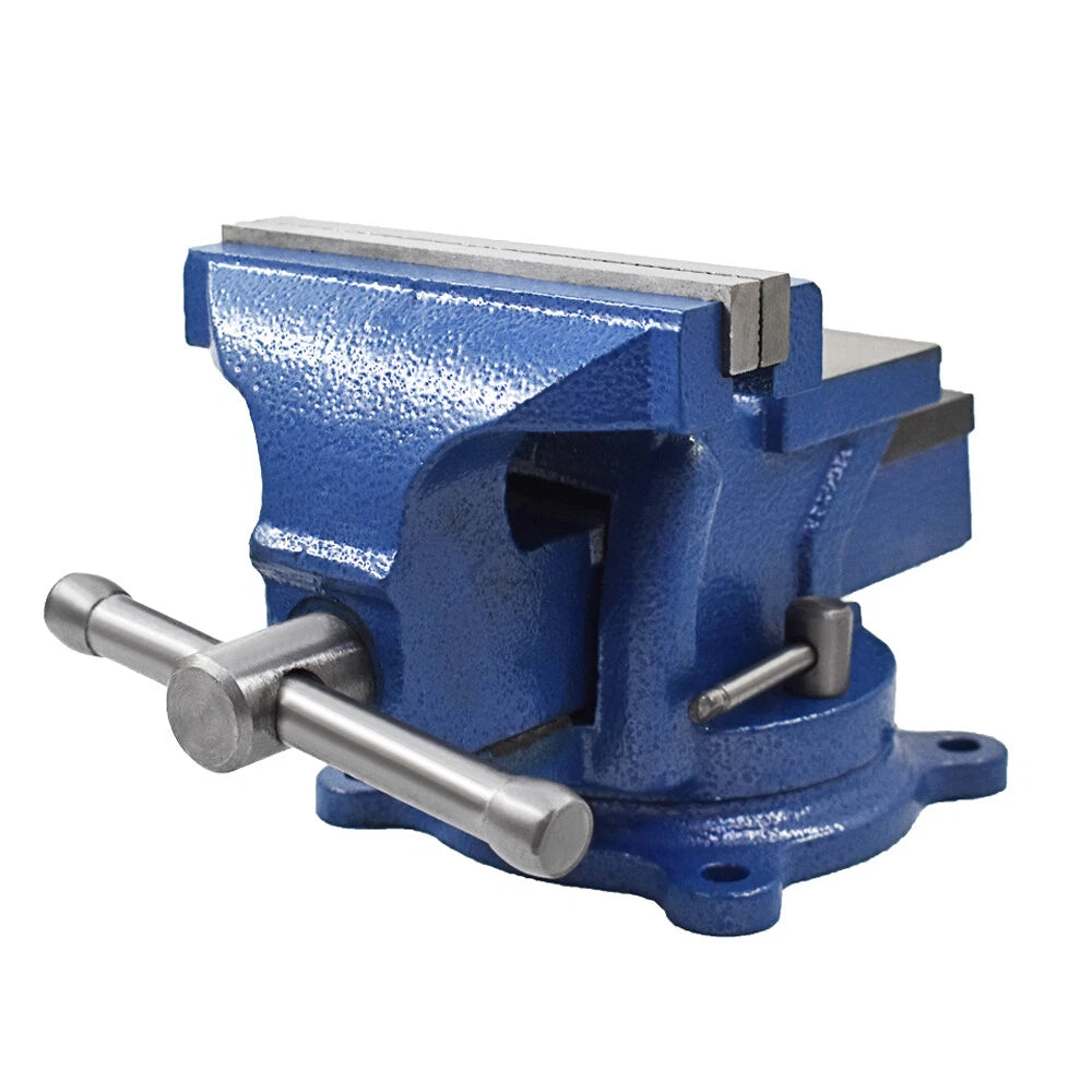 5" Heavy Duty Bench Vise with Anvil and Swivel Locking Base