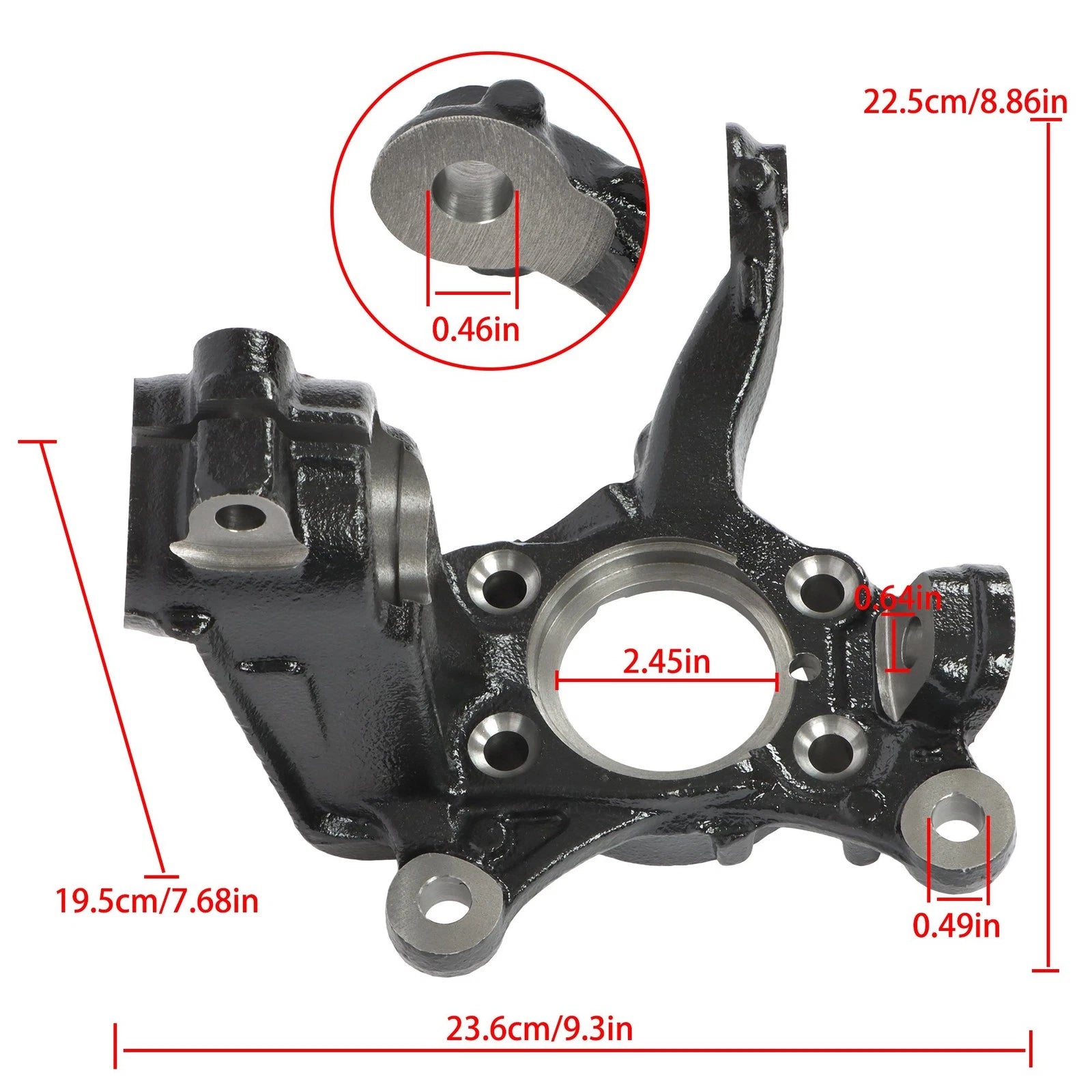 Front Right Steering Knuckle for Audi A3 Q3 Volkswagen Eos Golf Jetta R32 (698038)