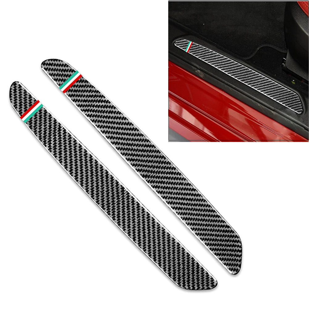 2X Door Sill Scuff Guard Plate Cover Trim for Alfa Romeo Giulia (2015–2019)