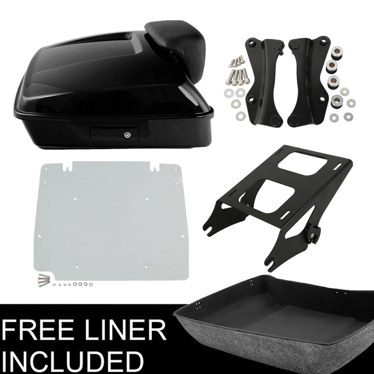 Chopped Trunk Mount Rack Base Plate for Harley Touring (2014–Present)