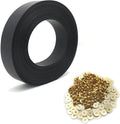 Chain Link Fence Privacy Slats Tape with Brass Fasteners, Black, 1.8" x 250'