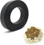 Chain Link Fence Privacy Slats Tape with Brass Fasteners, Black, 1.8" x 250'
