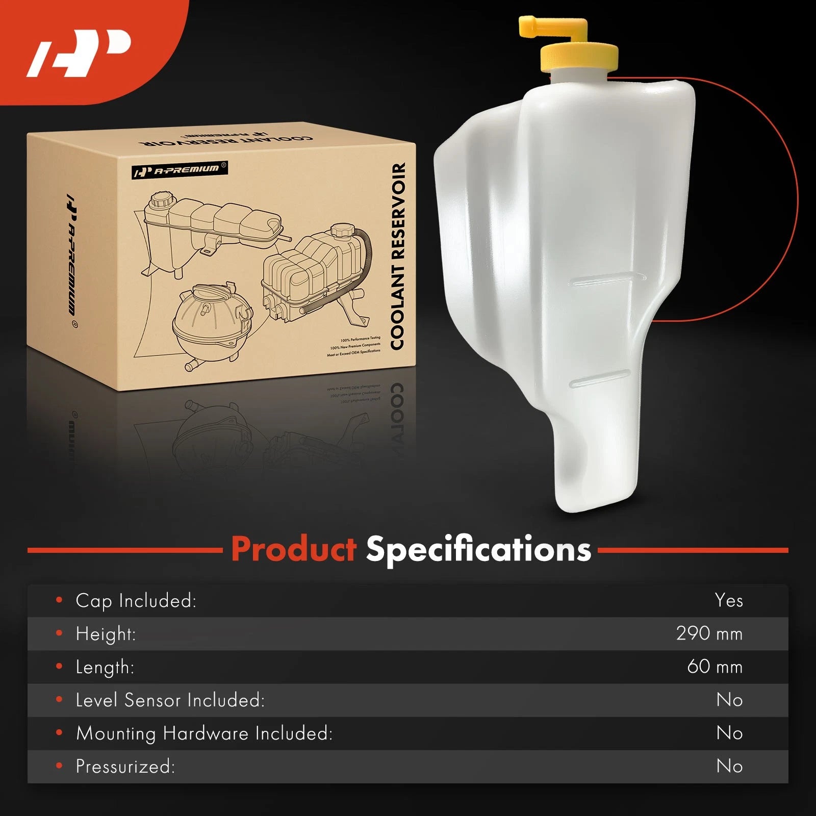 Radiator Coolant Reservoir with Cap for Honda Accord (1994–2002)
