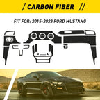 Carbon Fiber Interior Dashboard Trim Set for Ford Mustang (2015–2023)