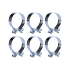 6Pcs 3" T409 Stainless Steel Exhaust Clamps for Universal Applications