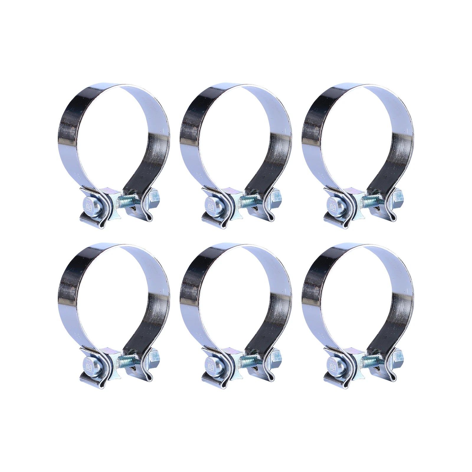 6Pcs 3" T409 Stainless Steel Exhaust Clamps for Universal Applications