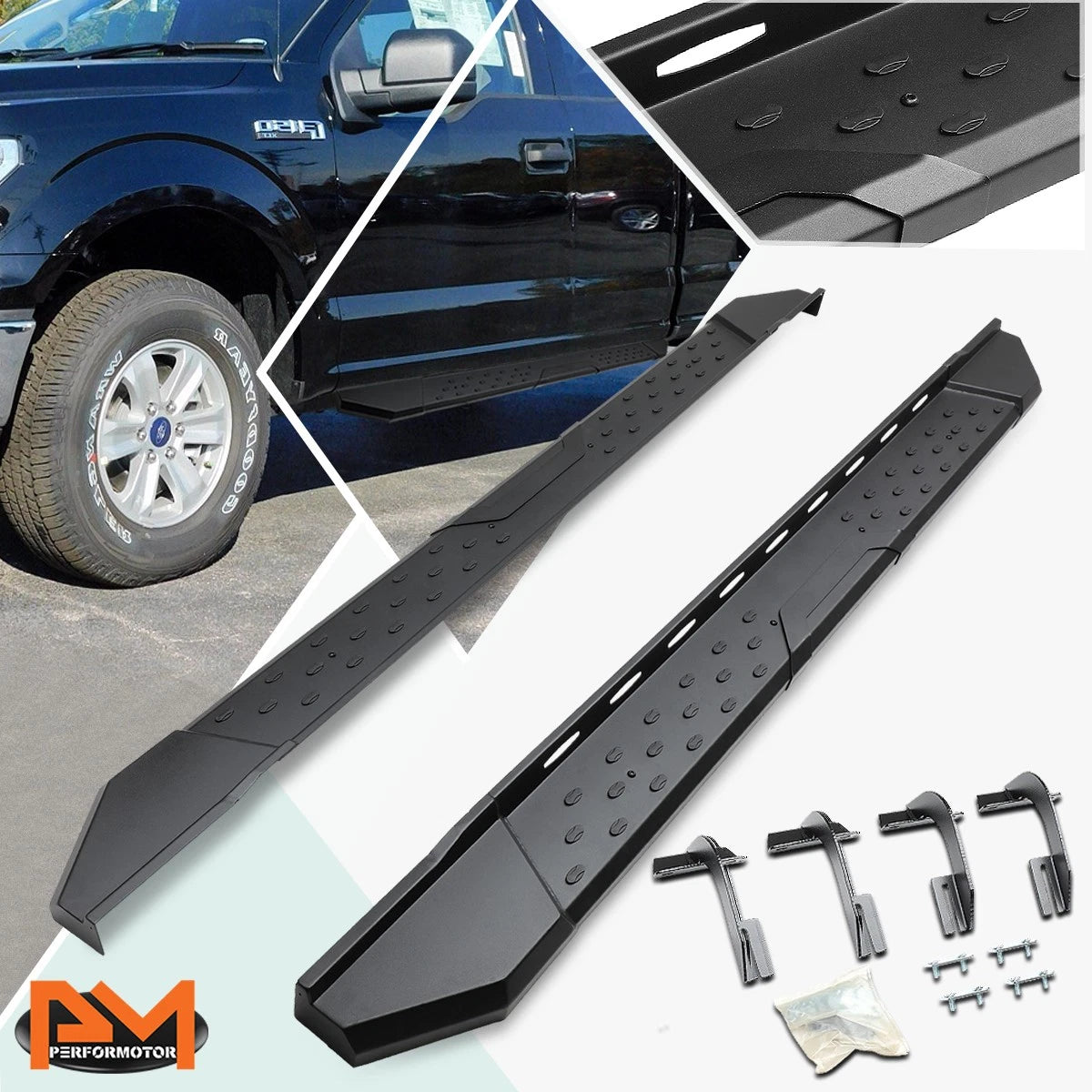 Set of 2 Side Step Nerf Bars for Ford F150/Super Duty (2015–2020)