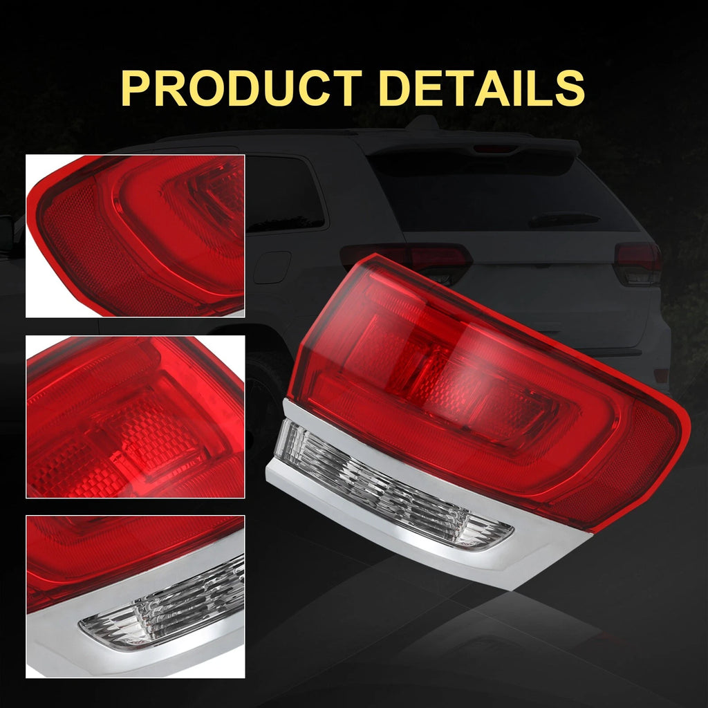 Clear Outer Rear Right Passenger Tail Light for Jeep Grand Cherokee (2014-2020)