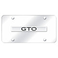 Chrome Name on Chrome License Plate - Officially Licensed for Pontiac GTO