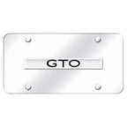 Chrome Name on Chrome License Plate - Officially Licensed for Pontiac GTO