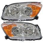 Headlight Assembly for Toyota RAV4 Sport (2009–2012) Chrome Housing Halogen