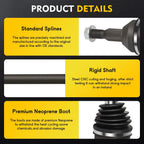 CV Axle Front Driver Side for Chevrolet Traverse GMC Acadia (2009–2017)