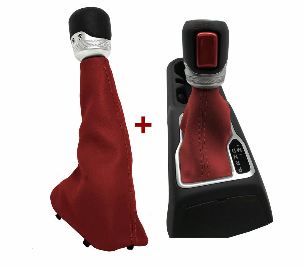 Automatic Shift Boot & Transfer Case Cover for Jeep Wrangler (2018–2020) Red