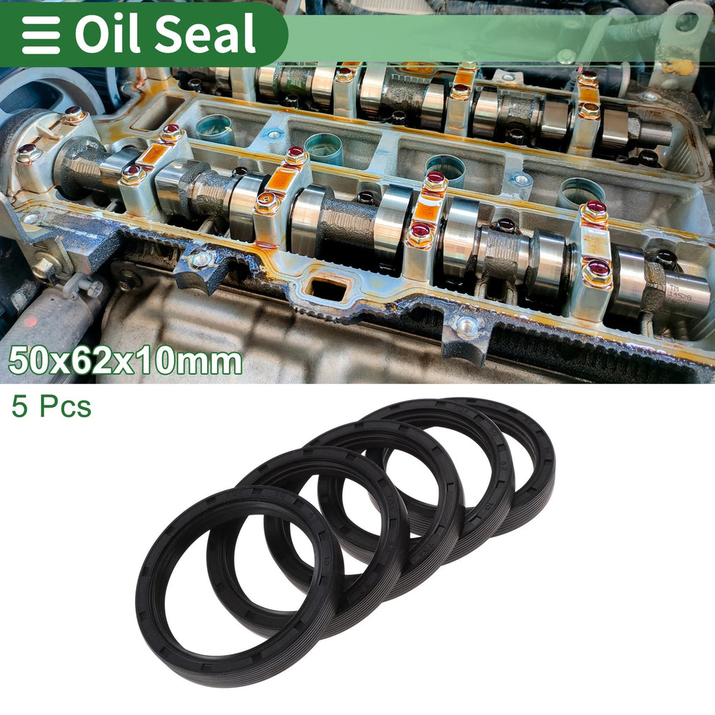 Set of 5 Oil Seals NBR Rubber 50x62x10mm for High Pressure