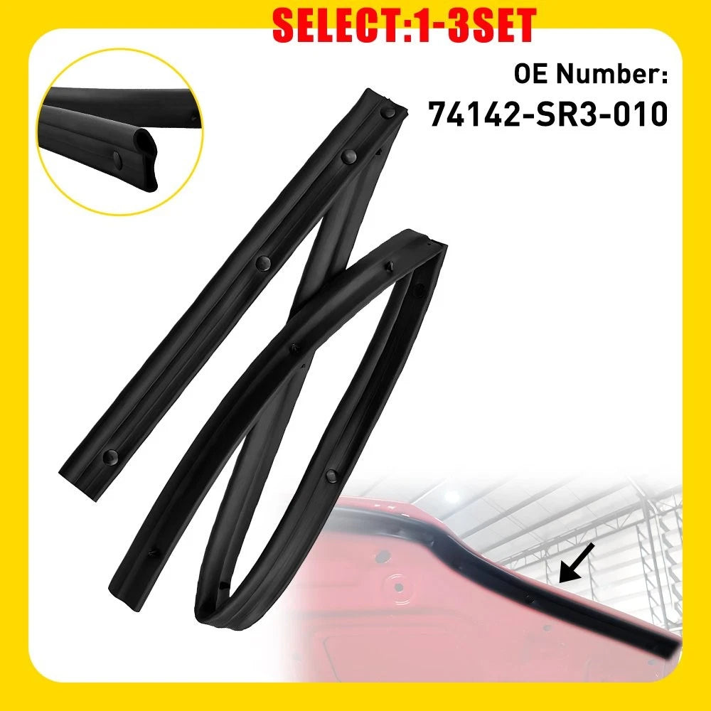 Front Hood Seal Weatherstrip for Honda Civic 3Dr 4Dr (1992–1995) 1-3X