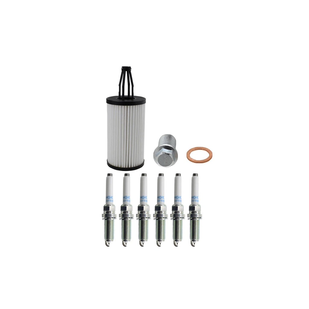 Wix Engine Oil Filter & NGK Spark Plug Kit for W218 CLS400 W212 E350 E400 (2012–2018)