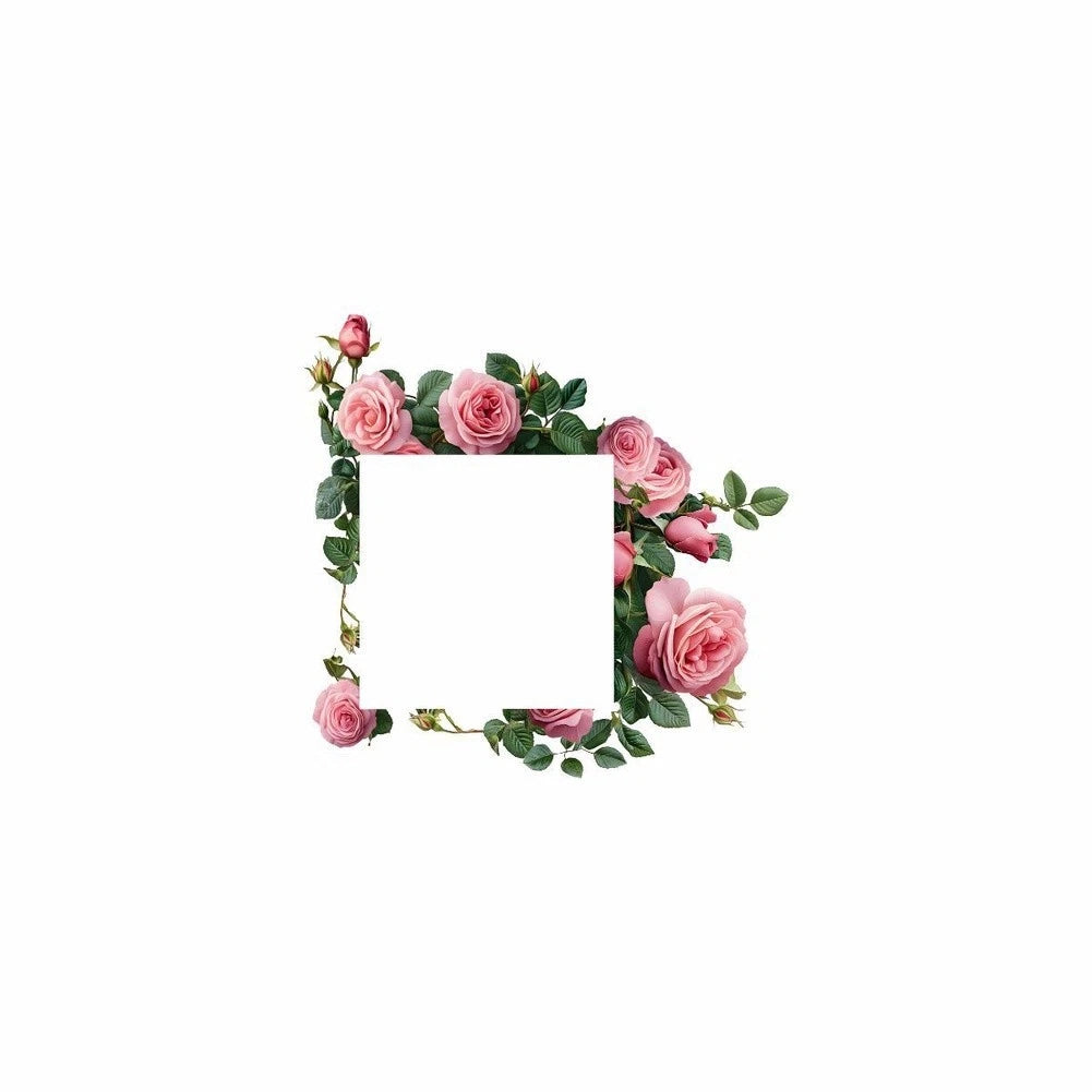 Waterproof PVC Pink Rose Wall Sticker for Outlet (20 x 15 cm)