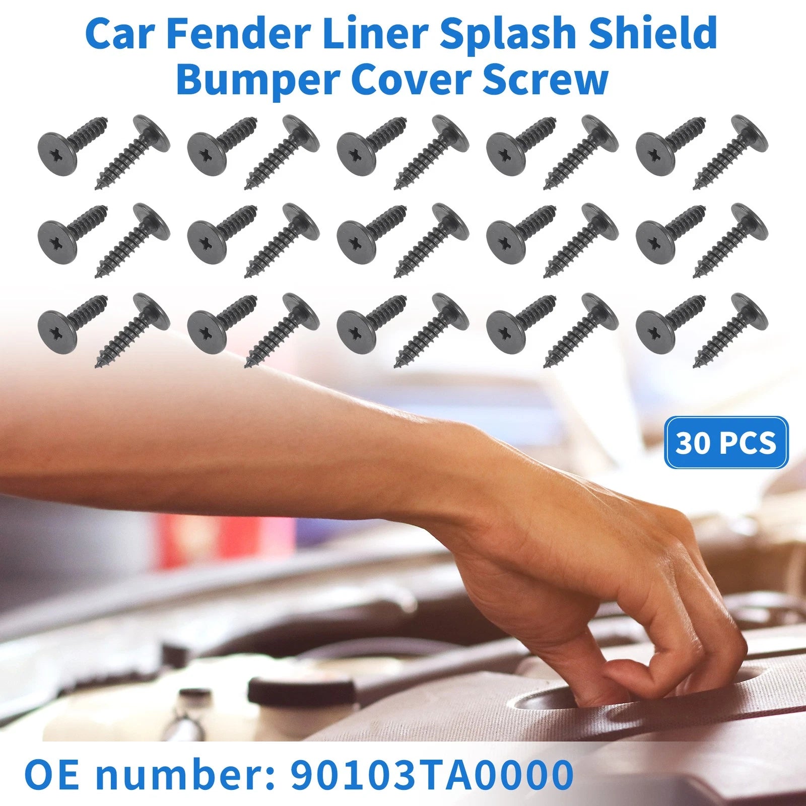 30 Pcs Fender Liner Splash Shield Bumper Cover Screw for Honda Accord (2008–2020)
