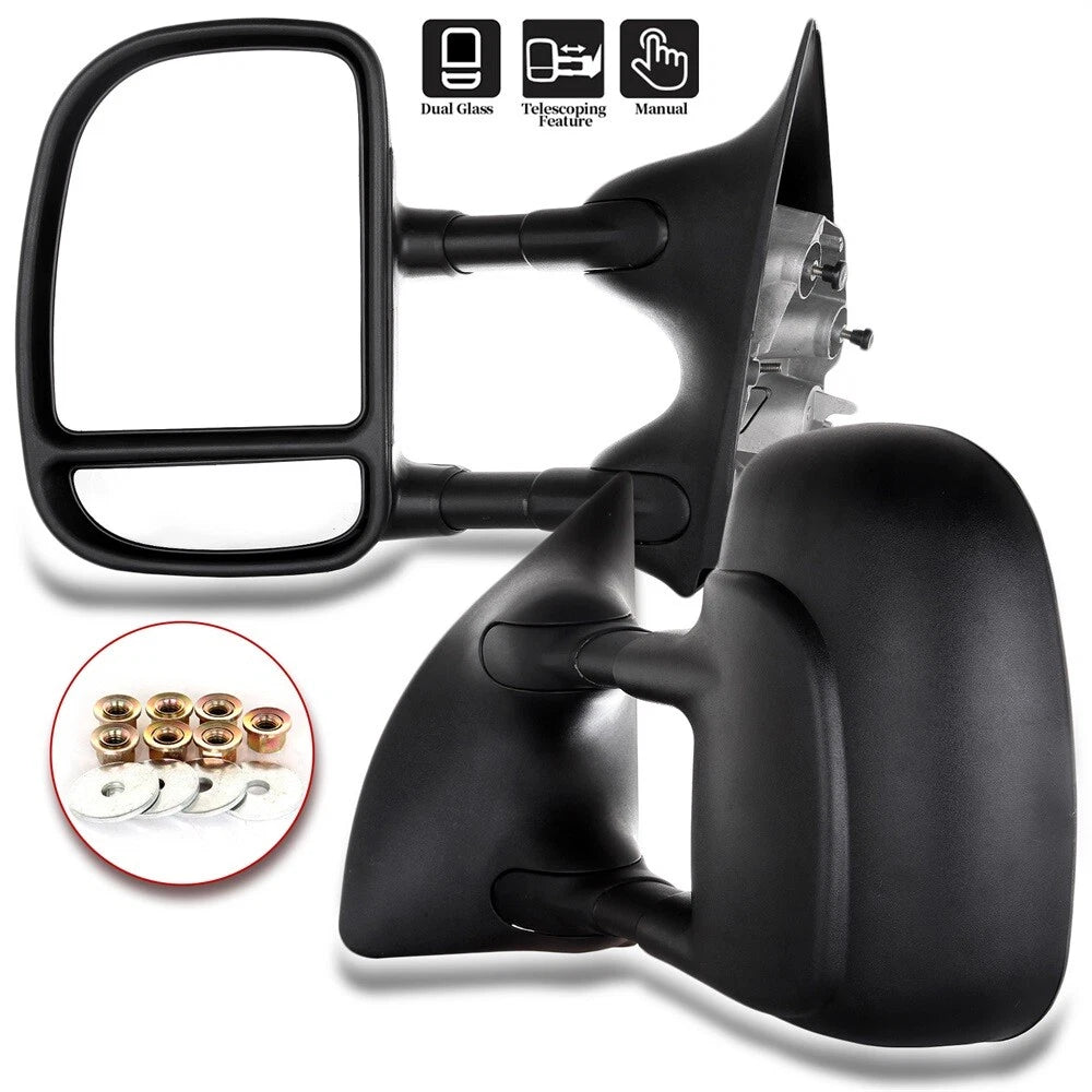 Set of 2 Telescoping Towing Mirrors for Ford F250-F550 Super Duty (1999–2016)