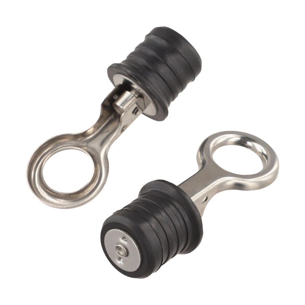 2X Drain Stopper with Rubber Seal for Boat and Lawn