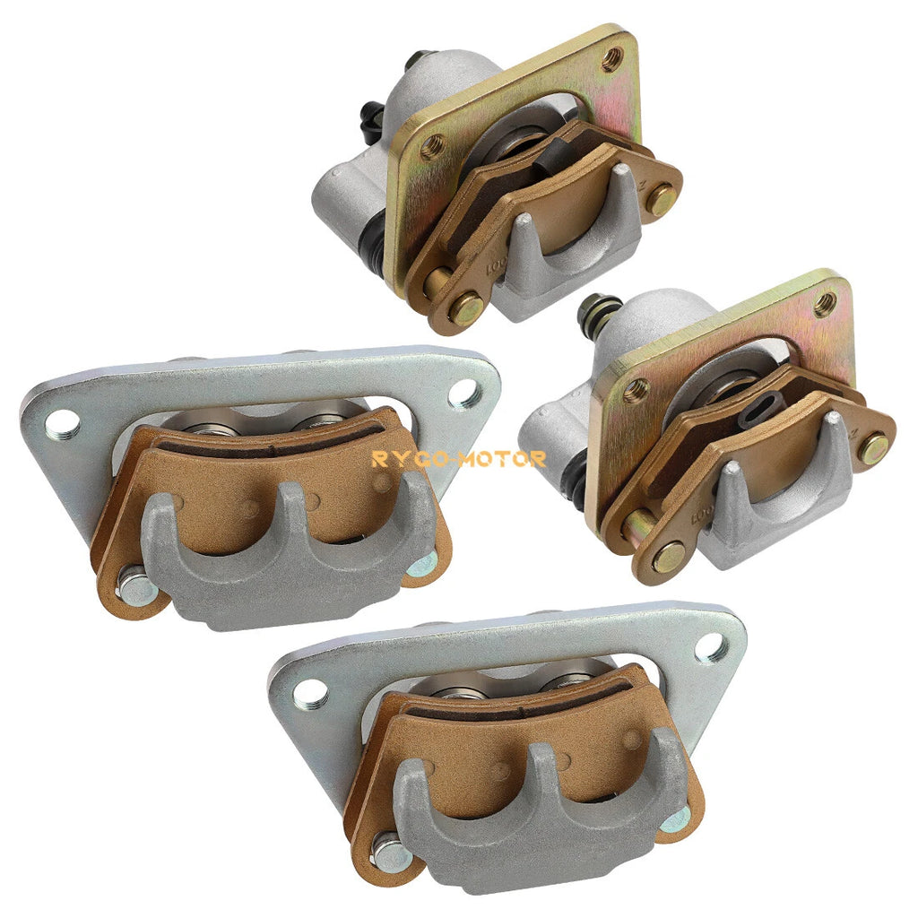 Front & Rear Brake Calipers w/Pads for Polaris RZR 800 RZR S 800 (2008–2014)