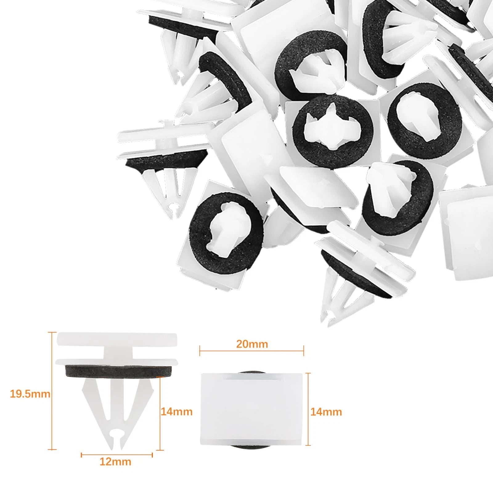 30x Plastic Rivet Fastener Clip for Ford Escape F-150 Mustang W716352S300