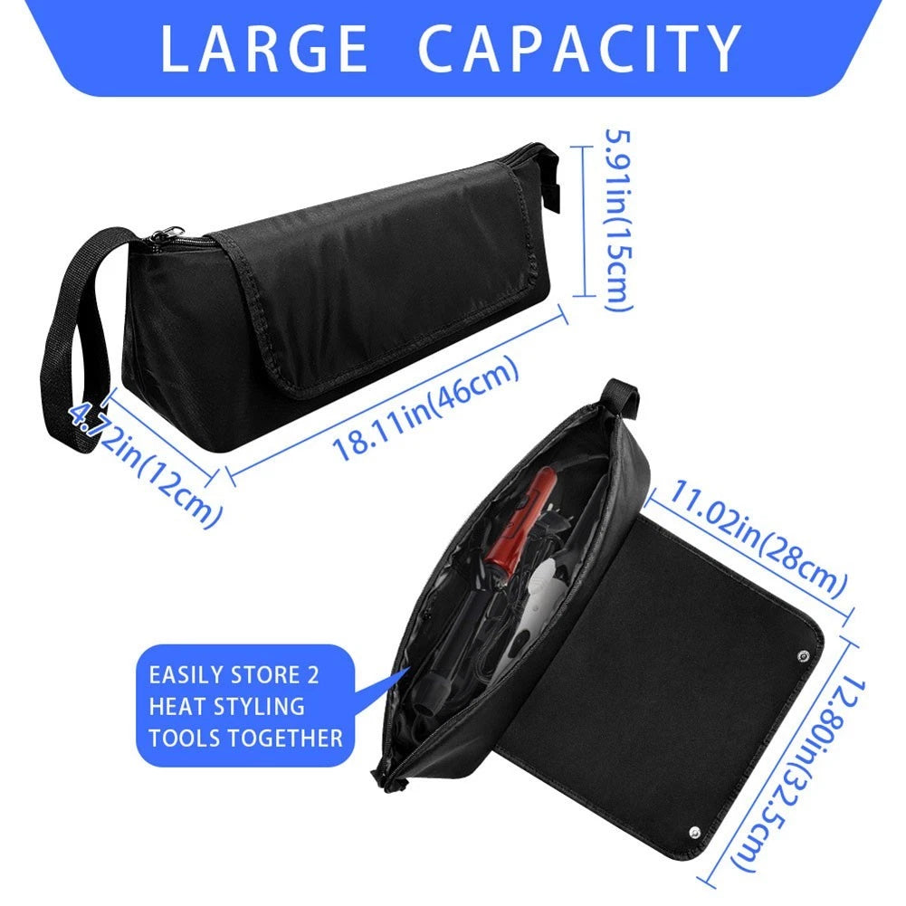 Travel Friendly Hair Tool Case with Ample Storage and Water Resistance