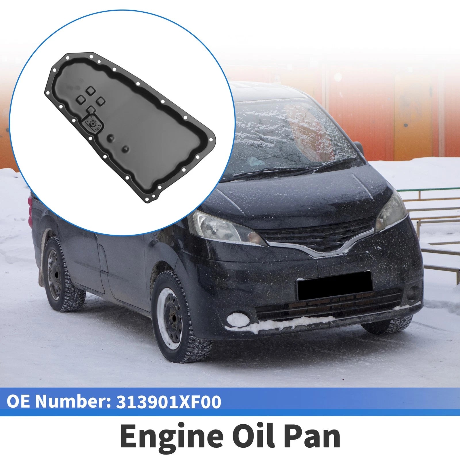 1 Pc Engine Oil Pan No. 313901XF00 for Nissan NV200 (2013–2014) 2.0L Black
