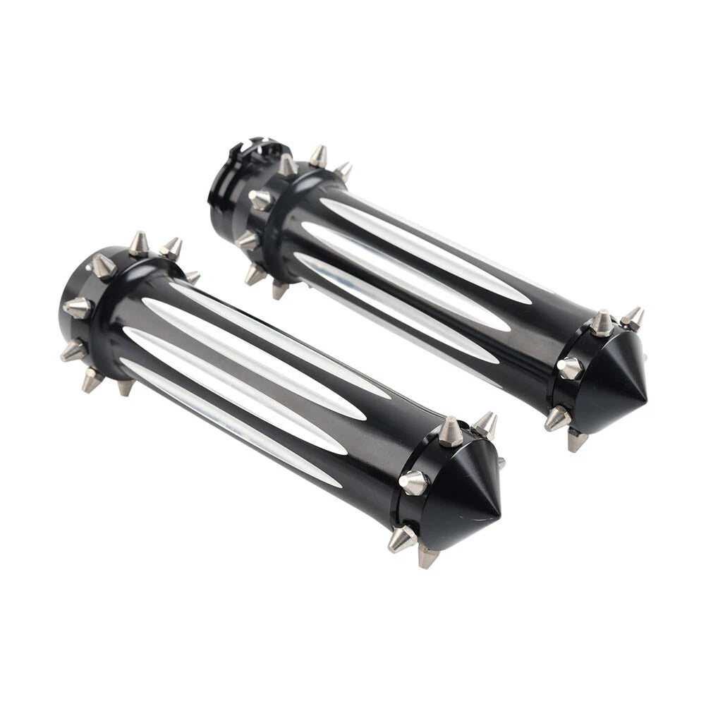Pair of 1'' Spikes Motor Hand Grips for Harley Touring Dyna Softail