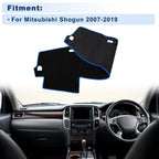 Dash Cover for Mitsubishi Shogun (2007–2019) Polyester Black Blue Edge