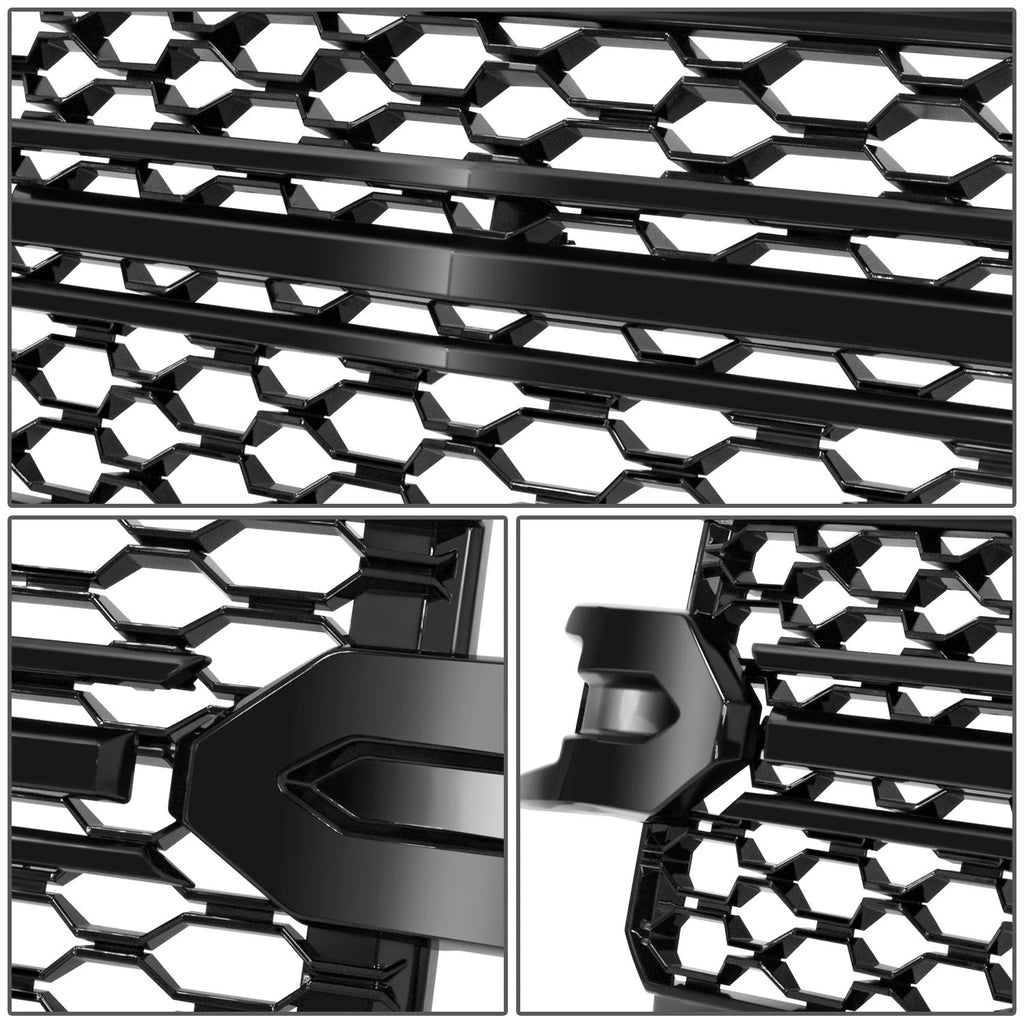 Glossy Black Honeycomb Mesh Front Grille for Chevy Silverado 1500 (2019–2022)
