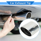 1 Pc Slant Cut Exhaust Tip 4.7" Inlet for Honda Accord (2008–2012) Silver Tone
