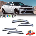 Set of 4 Clear White LED Side Marker Lights for Dodge Charger (2015–2023)